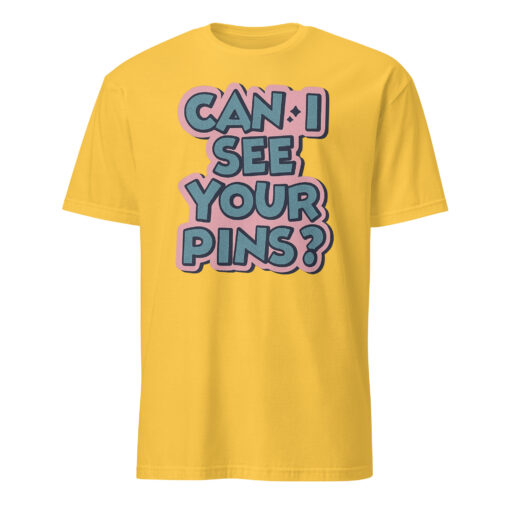 Can I See Your Pins Shirt in Daisy Color – Disney Pin Trading Tee