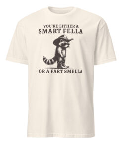 Smart Fella or Fart Smella Retro Raccoon Shirt | Funny Vintage T-shirt | 90s Washed Shirt – Cuccico