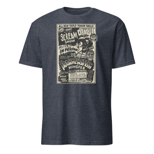 Horror Movie Monster Mummy Dracula Werewolf Frankenstein T-Shirt - Image 5