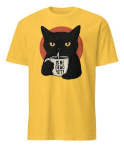 Alternative view of Black Cat “Is He Dead Yet?” Shirt – Anti Trump Protest Political Tee | Cuccico