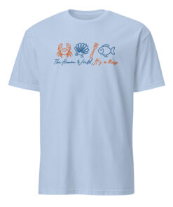The Human World Is a Mess Sebastian Crab Shirt 10 The Human World Is a Mess Sebastian crab shirt in light blue color