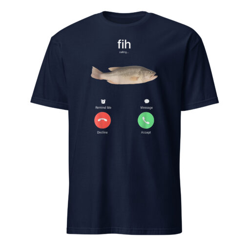 Fih Calling Meme Shirt – Funny Fish Phone Call T-Shirt | Cuccico - Image 2