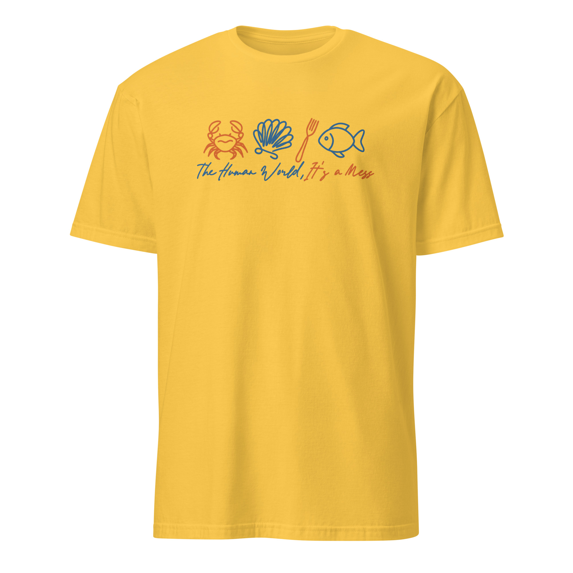 The Human World Is a Mess Sebastian Crab Shirt 2 The Human World Is a Mess Sebastian crab shirt in daisy color