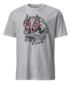 Everything is Fine Shirt – Retro Grunge Skull Tee | Skeleton Festival Shirt Cuccico