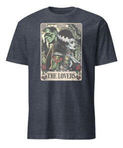 The Monster Frankenstein And Bride The Lovers Tarot Card T-Shirt
