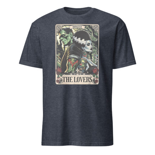 The Monster Frankenstein And Bride The Lovers Tarot Card T-Shirt - Image 5