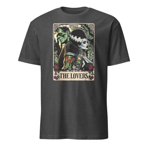 The Monster Frankenstein And Bride The Lovers Tarot Card T-Shirt - Image 6