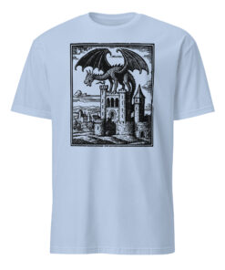 Alternative view of Dark Fantasy Dragon Vintage Shirt – Medieval Graphic Grimdark T-Shirt