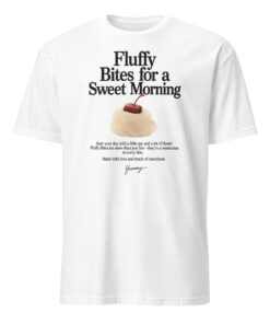 August 2025 Printed Cotton T-Shirt - Fluffy Bites Graphic Tee | Vintage Aesthetic Shirt Cuccico