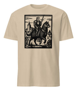 Knight Cat Rider Vintage T-Shirt – Retro 90s Medieval Cat Tee | Grimdark Fairycore – Cuccico