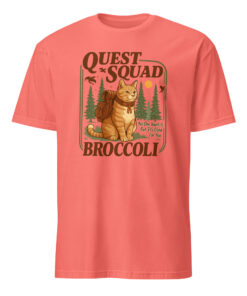 Broccoli Cat Quest Squad Tee – Dragon Rider Shirt | Cuccico