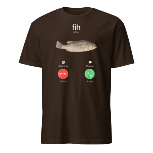 Fih Calling Meme Shirt – Funny Fish Phone Call T-Shirt | Cuccico - Image 3