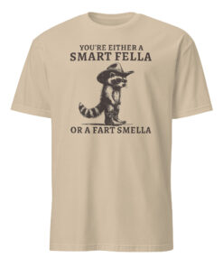 Smart Fella or Fart Smella Retro Raccoon Shirt | Funny Vintage T-shirt | 90s Washed Shirt – Cuccico