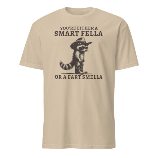Smart Fella or Fart Smella Retro Raccoon Shirt | Funny Vintage T-shirt | 90s Washed Shirt – Cuccico