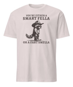 Smart Fella or Fart Smella Retro Raccoon Shirt | Funny Vintage T-shirt | 90s Washed Shirt – Cuccico