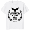 Charlie Kirk Forever in Our Hearts Shirt in White – Political tribute and satire tee