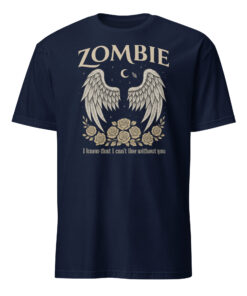 Alternative view of Vintage Gothic Angel Wings Zombie Shirt – Comfort Colors Unisex Tee | Cuccico