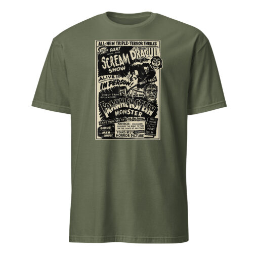 Horror Movie Monster Mummy Dracula Werewolf Frankenstein T-Shirt - Image 8