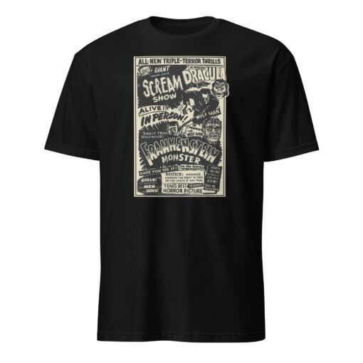 Horror Movie Monster Mummy Dracula Werewolf Frankenstein T-Shirt
