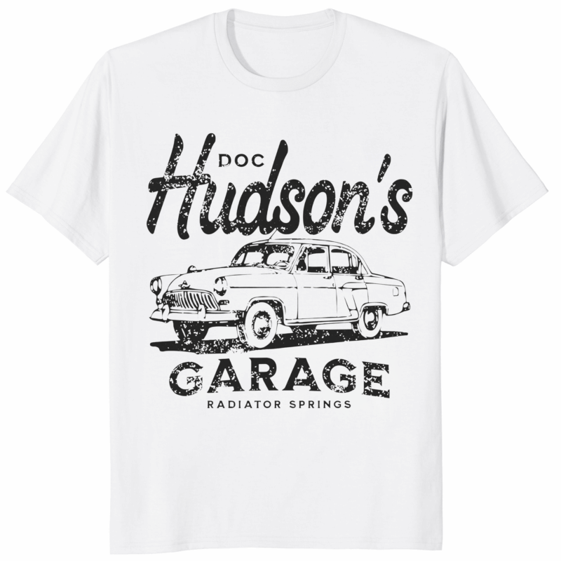 Doc Hudson Garage Radiator Springs Shirt 16 Doc Hudson Garage Radiator Springs Shirt – Disney Pixar Cars retro collectible apparel