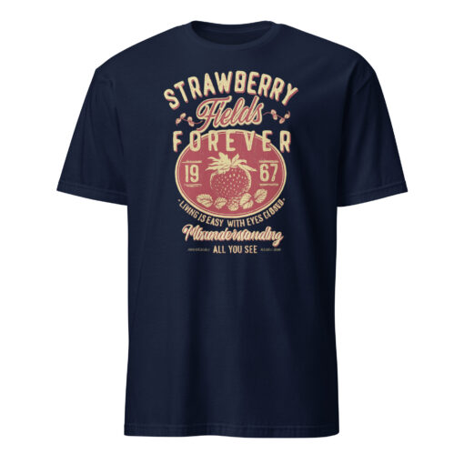 Vintage Retro Beatles "Strawberry Fields Forever" Oversized Band Tee | Old School Cool Cuccico - Image 2