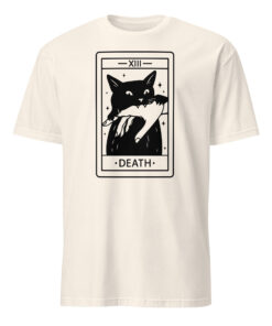 Tarot Card Black Cat Shirt – Tarot Death T-Shirt | Halloween Black Cat Shirt Cuccico