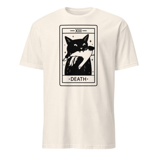 Tarot Card Black Cat Shirt – Tarot Death T-Shirt | Halloween Black Cat Shirt Cuccico - Image 4