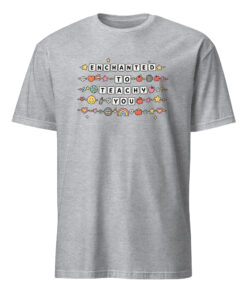 Enchanting Enchanted to Teach You Shirt 22 Enchanting Enchanted to Teach You Shirt in ice grey – teacher friendship bracelet inspired tee