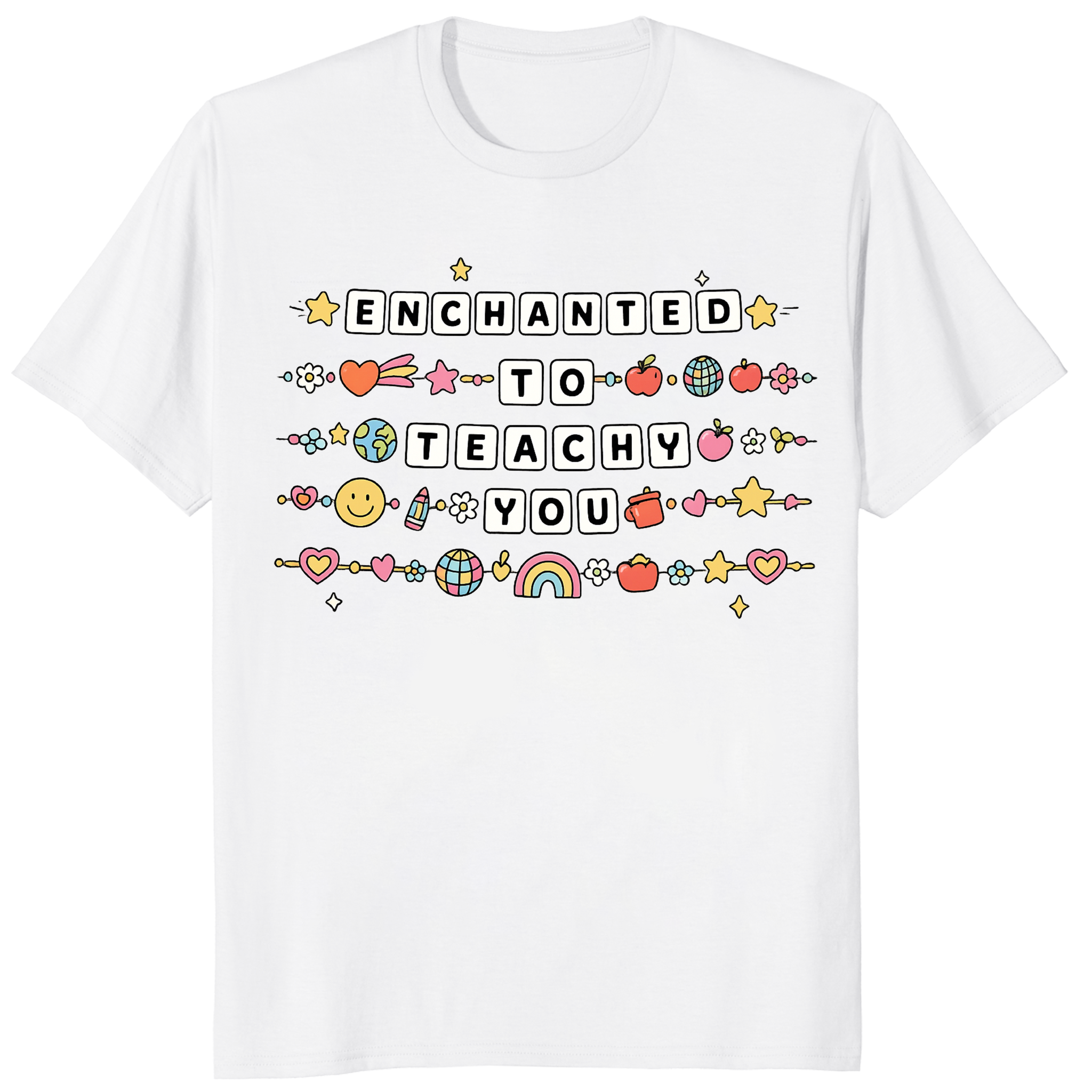 Enchanting Enchanted to Teach You Shirt 1 Enchanting Enchanted to Teach You Shirt – teacher friendship bracelet style tee in comfort colors