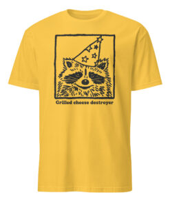 Alternative view of Grilled Cheese Destroyer Raccoon – Funny Party Animal Graphic Tee | Cuccico