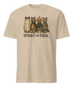 Spooky and Feral Raccoon Shirt – Funny Halloween Vintage Fall Tee | Cuccico