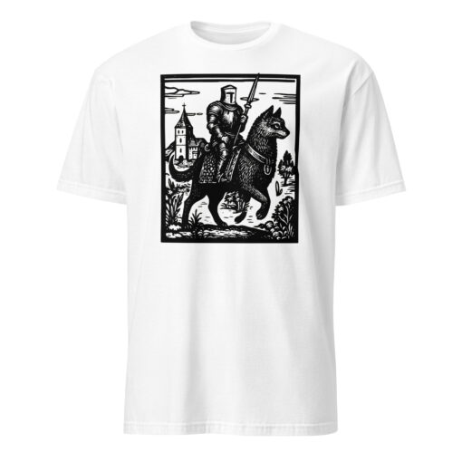 Knight Cat Rider Vintage T-Shirt – Retro 90s Medieval Cat Tee | Grimdark Fairycore – Cuccico - Image 8