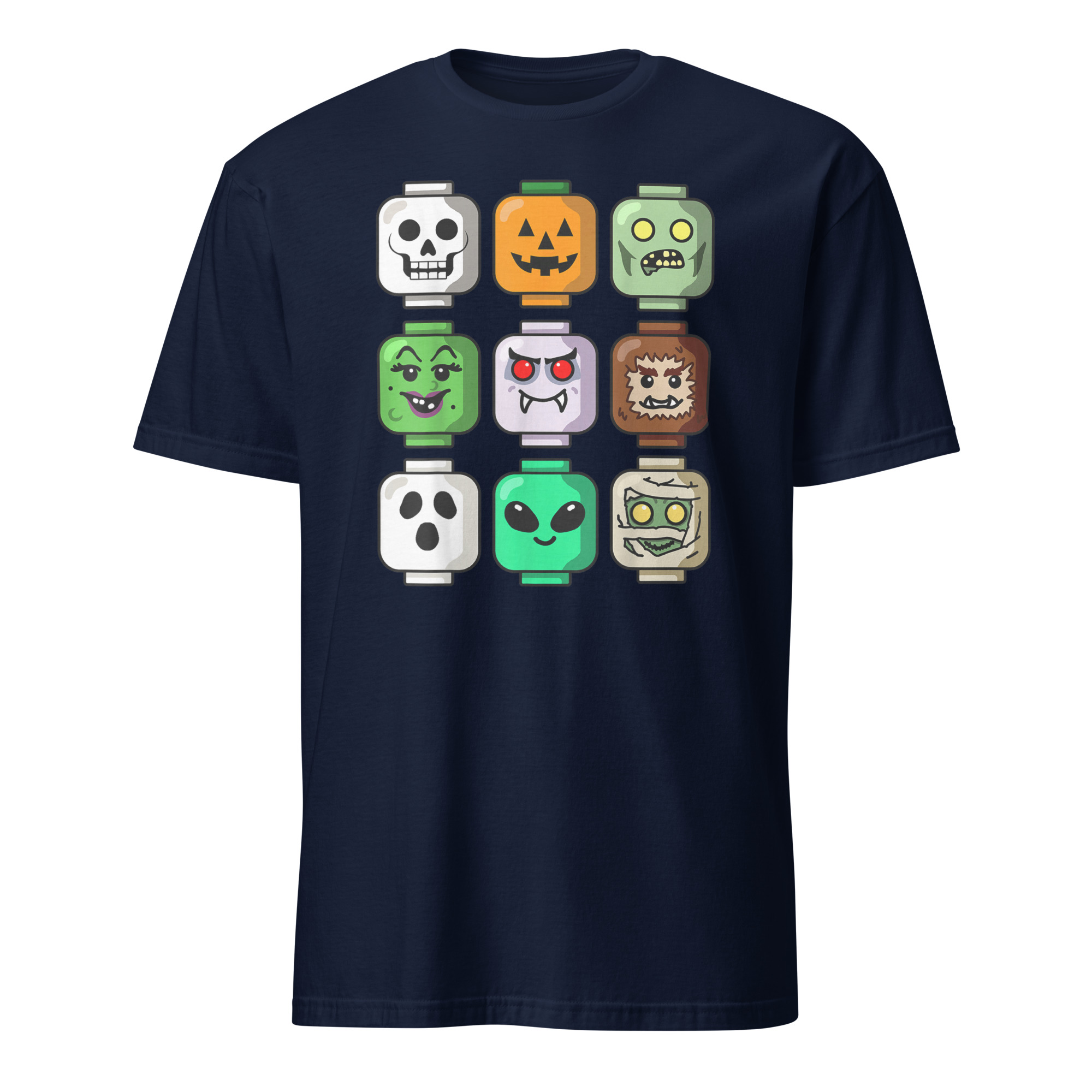 Halloween Building Brick Head Pumpkin Ghost Zombie Boys T-Shirt 2 Halloween Building Brick Head Pumpkin Ghost Zombie Boys T-Shirt - Image 2