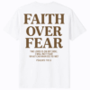 Faith Over Fear Christian Jesus Shirt with bold Bible verse design in cotton fabric