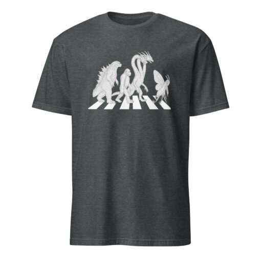Vintage Godzilla Abbey Road Parody Kaiju Mashup T-Shirt | Cuccico - Image 4