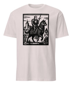 Knight Cat Rider Vintage T-Shirt – Retro 90s Medieval Cat Tee | Grimdark Fairycore – Cuccico