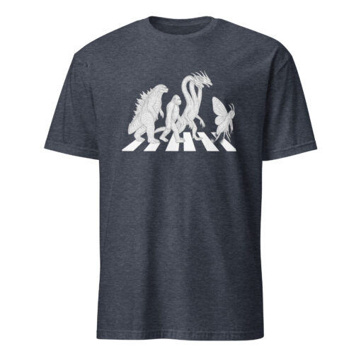 Vintage Godzilla Abbey Road Parody Kaiju Mashup T-Shirt | Cuccico - Image 5