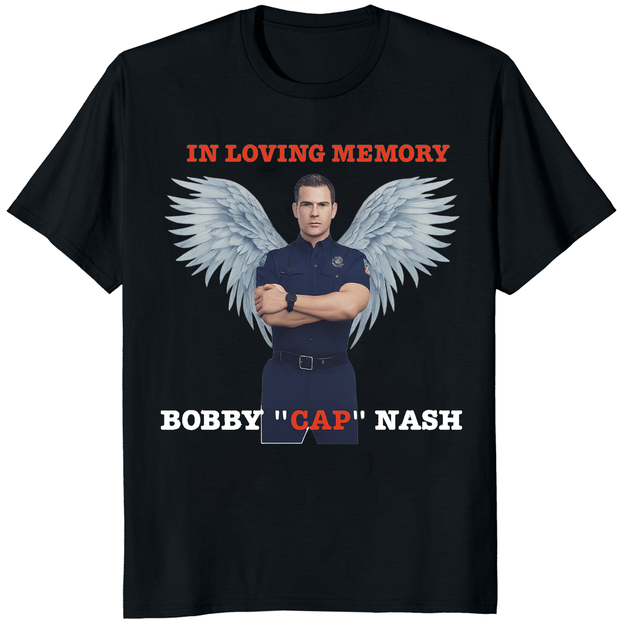 In Loving Memory Bobby Captain Nash 9-1-1 TV Show Shirt 1 In Loving Memory Bobby Captain Nash 9-1-1 TV Show Shirt tribute design