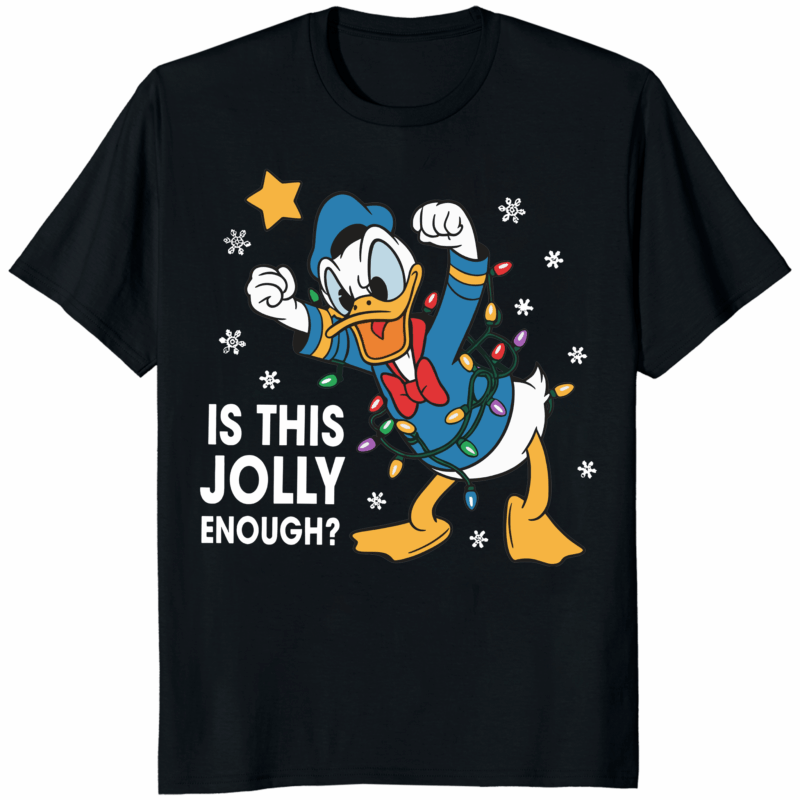 Is This Jolly Enough Disney Donald Duck Shirt 10 Is This Jolly Enough Disney Donald Duck Shirt in Black