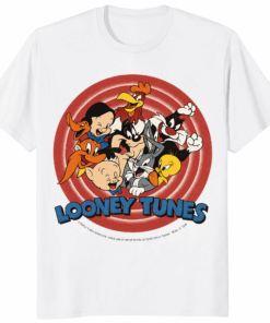 Playing Gracie Darling Looney Tunes Shirt featuring retro cartoon graphic design, soft 100% ring-spun cotton, Y2K streetwear style.