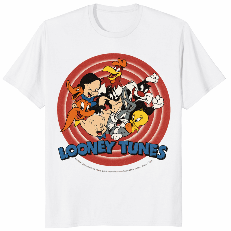 Playing Gracie Darling Looney Tunes Shirt featuring retro cartoon graphic design, soft 100% ring-spun cotton, Y2K streetwear style.