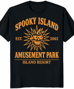 Spooky Island Halloween Nostalgia Scooby Doo Shirt in Black