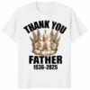 Thank You Father Pope Francis RIP Pope Francis shirt tribute design in white color