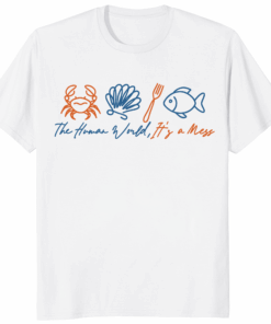 The Human World Is a Mess Disney shirt featuring Sebastian the crab