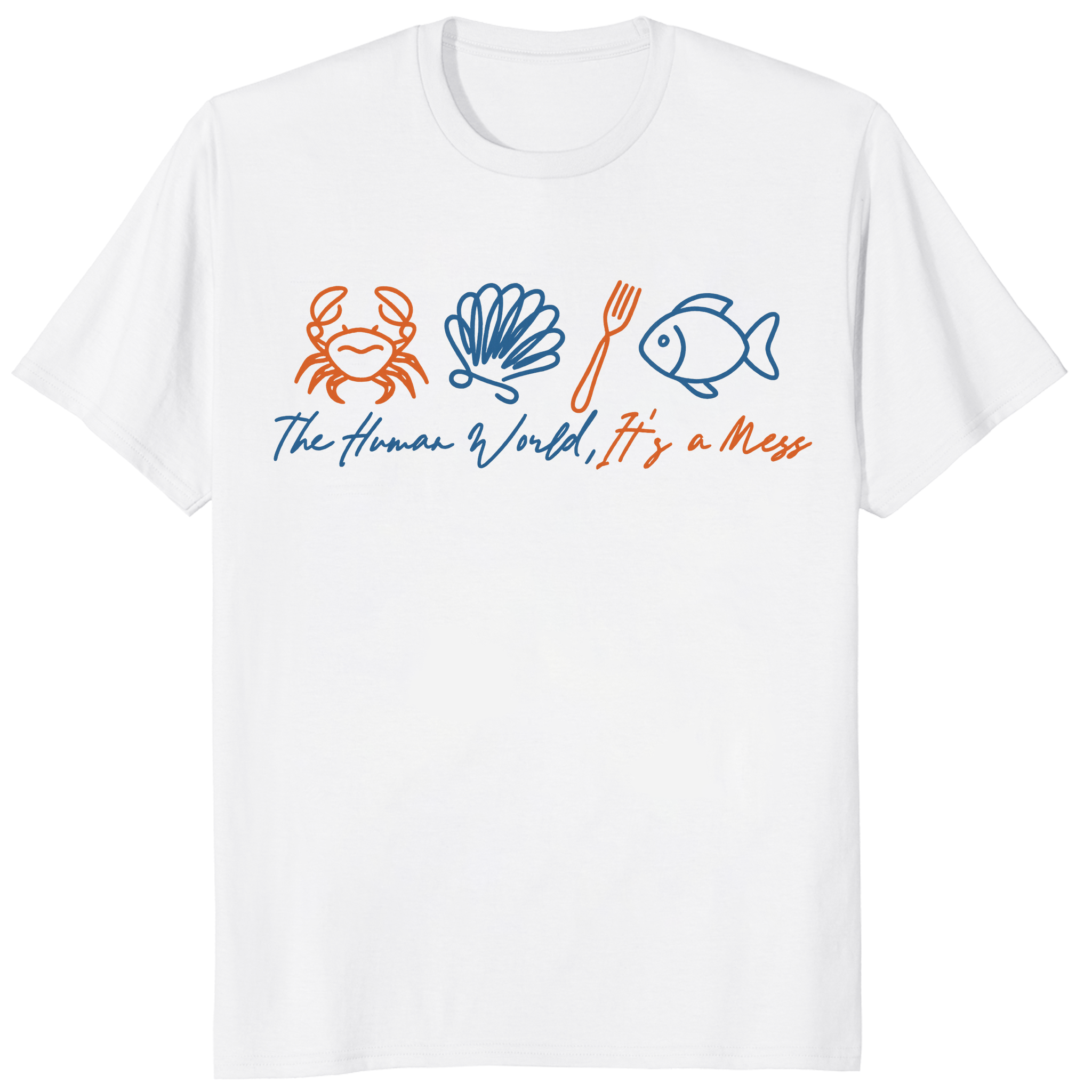 The Human World Is a Mess Sebastian Crab Shirt 1 The Human World Is a Mess Disney shirt featuring Sebastian the crab