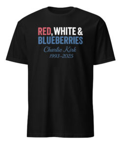 Red White and Blueberries Charlie Kirk 1993–2025 shirt – viral political satire t-shirt in patriotic colors
