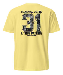 Cornsilk back Charlie Kirk 31 Thank You A True Patriot 1993–2025 Shirt