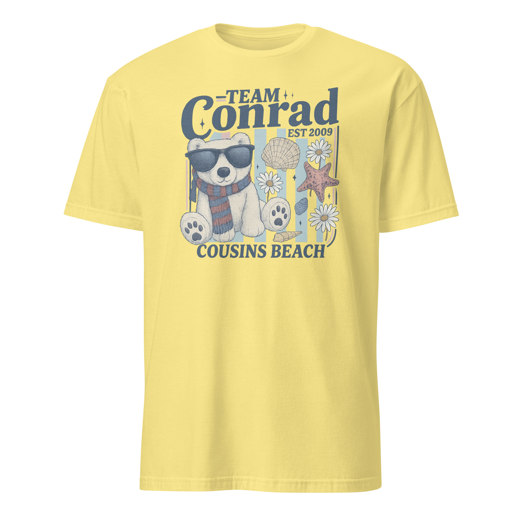 Team Conrad TSITP Cousins Beach Junior Mint Bear Summer Shirt 6 Team Conrad TSITP Cousins Beach Junior Mint Bear Summer Shirt in cornsilk color