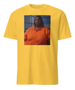 Tish James Mugshot Shirt 16 Daisy yellow Tish James Mugshot Shirt parody design – political satire cotton tee