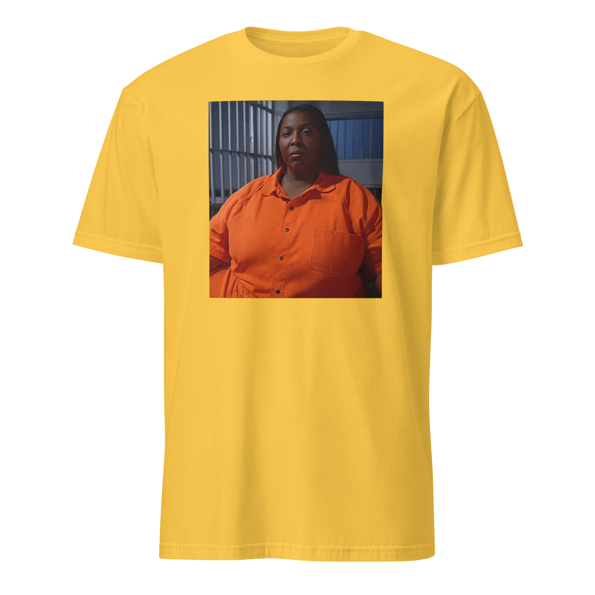 Tish James Mugshot Shirt 5 Daisy yellow Tish James Mugshot Shirt parody design – political satire cotton tee